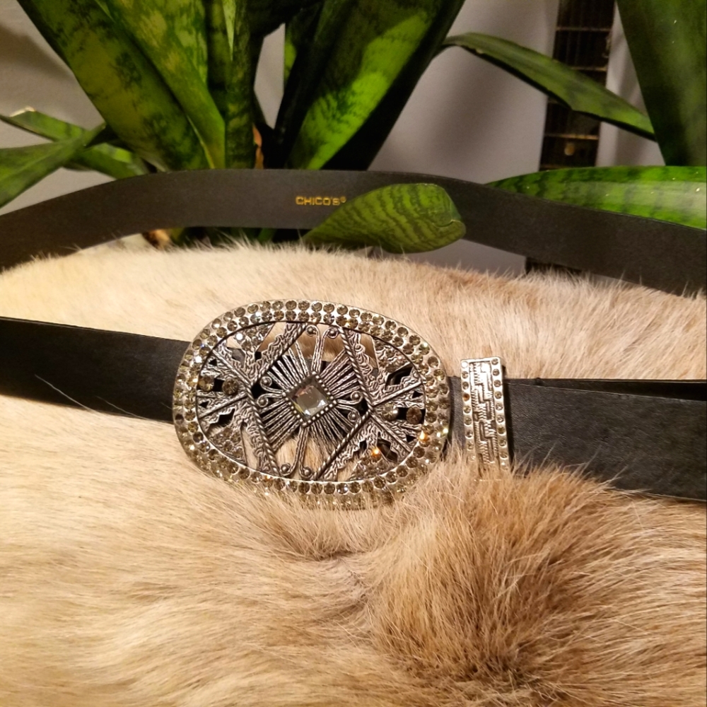Chico's Western Rhinestone Fashion Belt